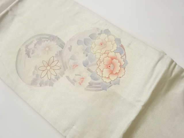 JAPANESE KIMONO / VINTAGE NAGOYA OBI / SAGARA KNOTS / FLOWERS